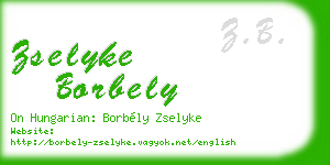 zselyke borbely business card